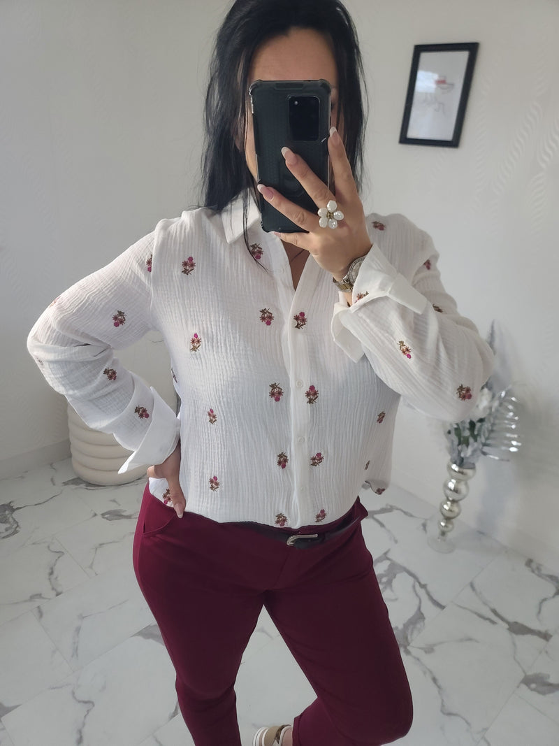 Chemise broderie ELZA