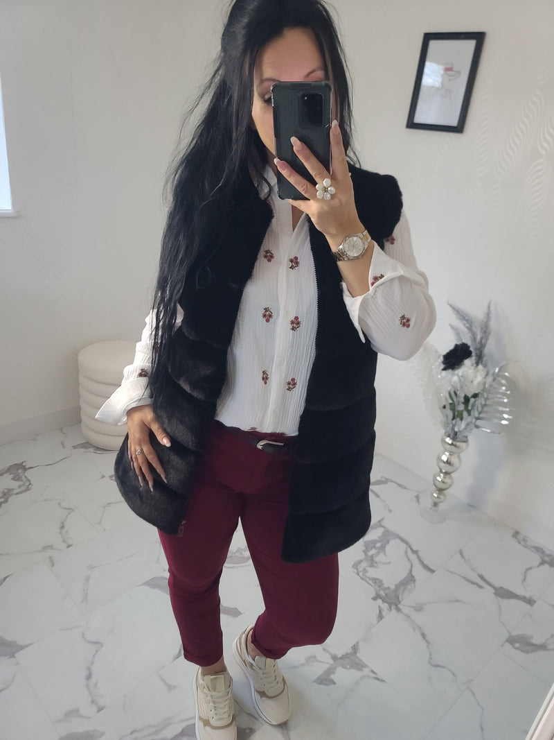 Chemise broderie ELZA