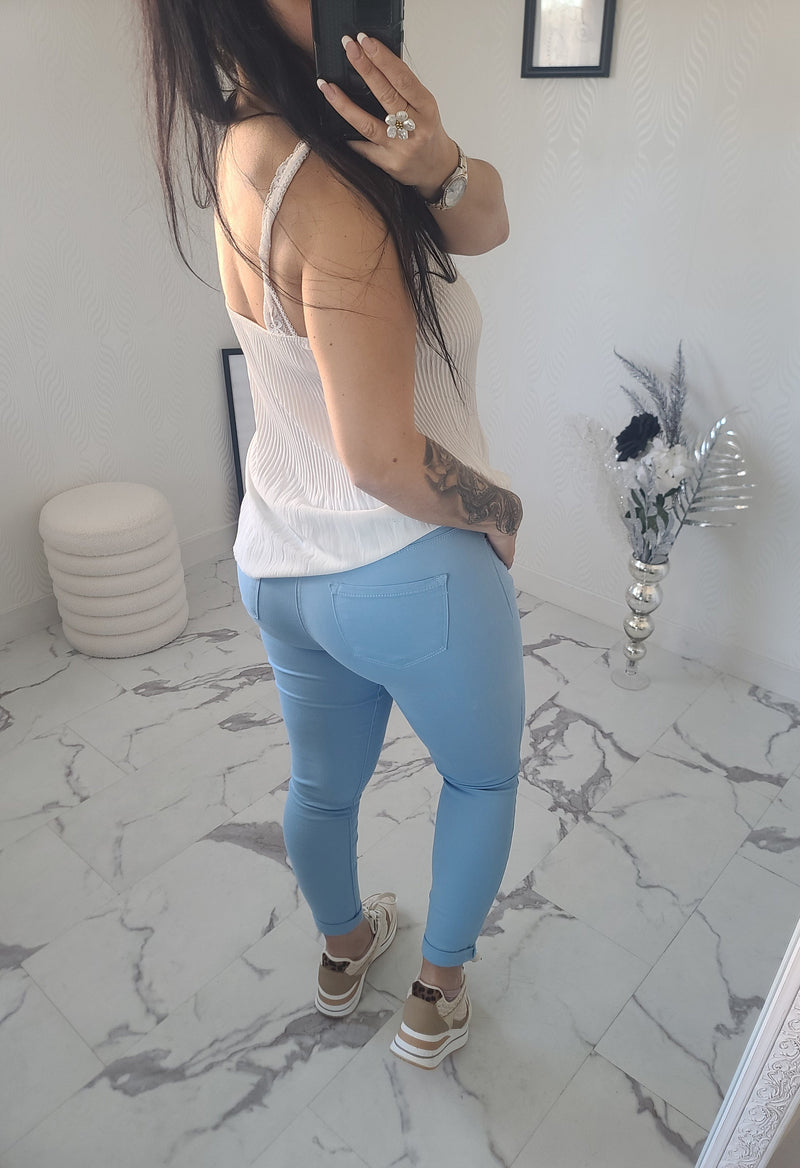 Pantalon CLEO bleu ciel