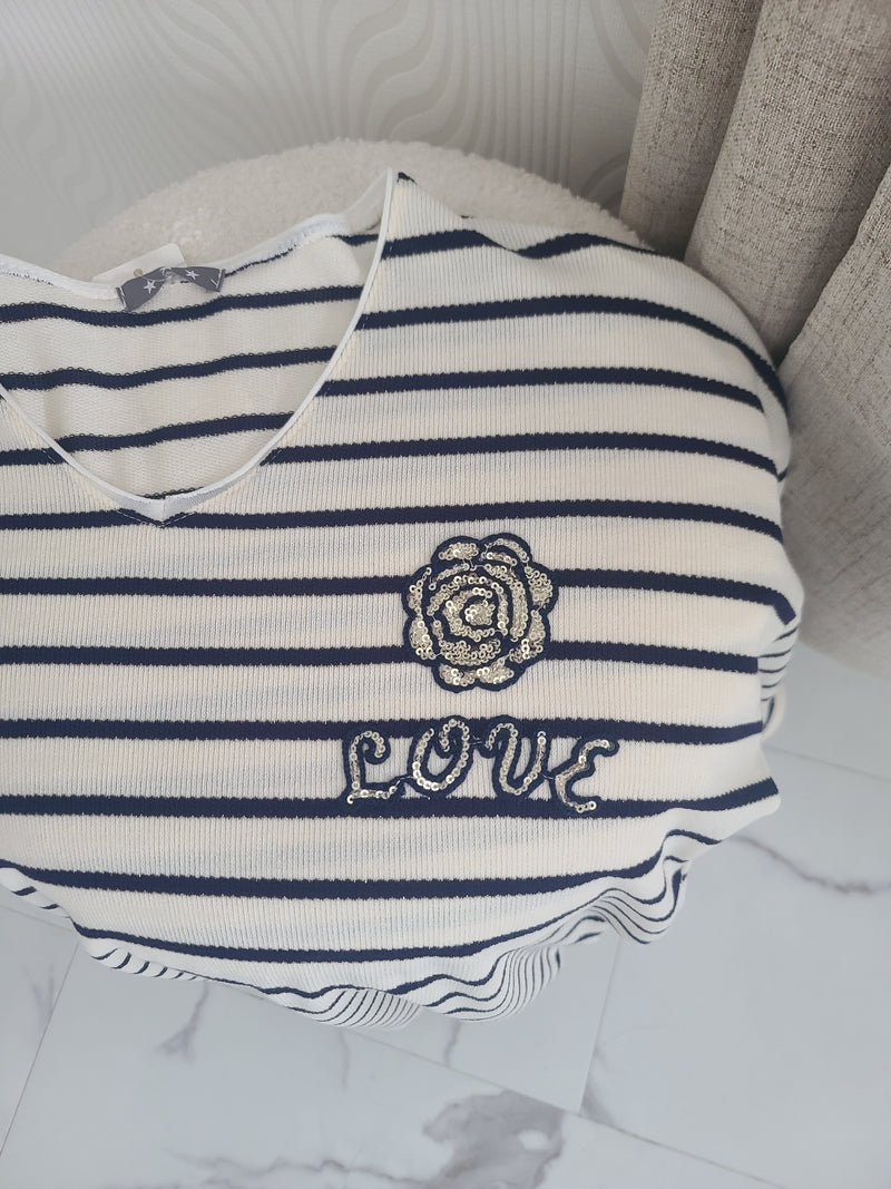 T-shirt ROSA marine