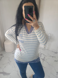 T-shirt ROSA bleu ciel