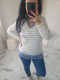 T-shirt ROSA bleu ciel