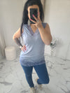 Rouleau débardeur dentelle LOAN bleu jeans