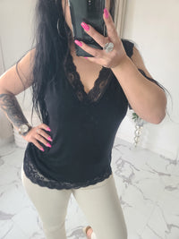 Rouleau débardeur dentelle LOAN noir