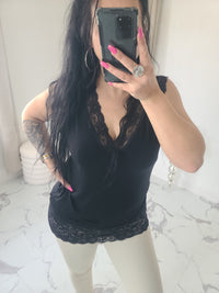 Rouleau débardeur dentelle LOAN noir