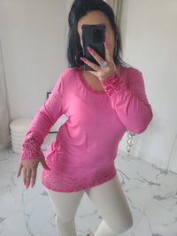 Rouleau dentelle LOAN fuchsia