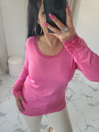 Rouleau dentelle LOAN fuchsia