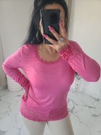 Rouleau dentelle LOAN fuchsia