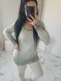 Rouleau dentelle LOAN kaki