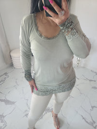 Rouleau dentelle LOAN kaki