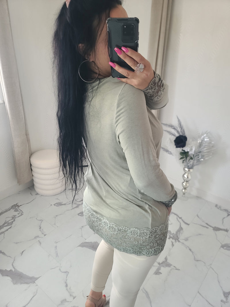 Rouleau dentelle LOAN kaki