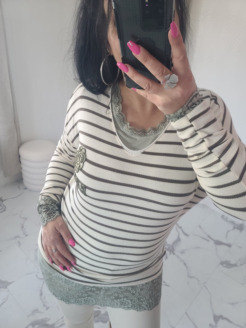 Rouleau dentelle LOAN kaki