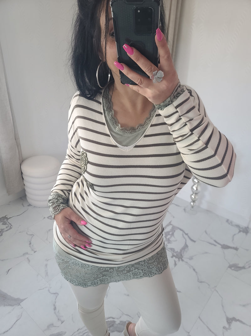 Rouleau dentelle LOAN kaki