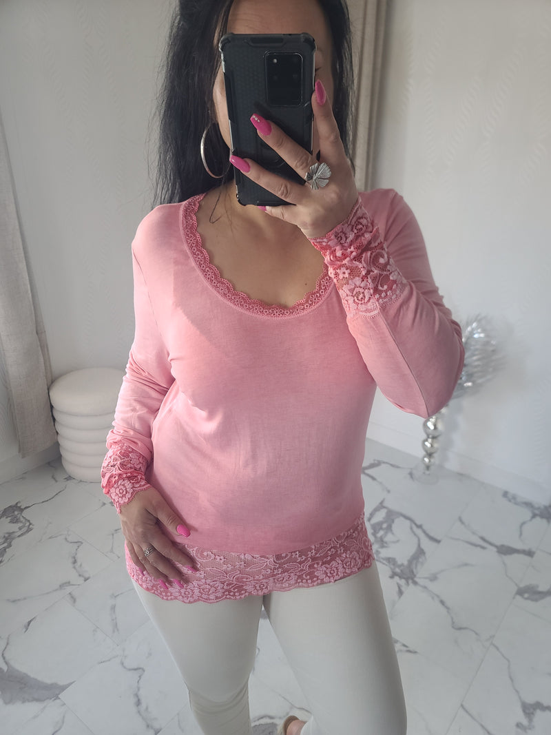 Rouleau dentelle LOAN corail