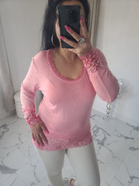 Rouleau dentelle LOAN corail