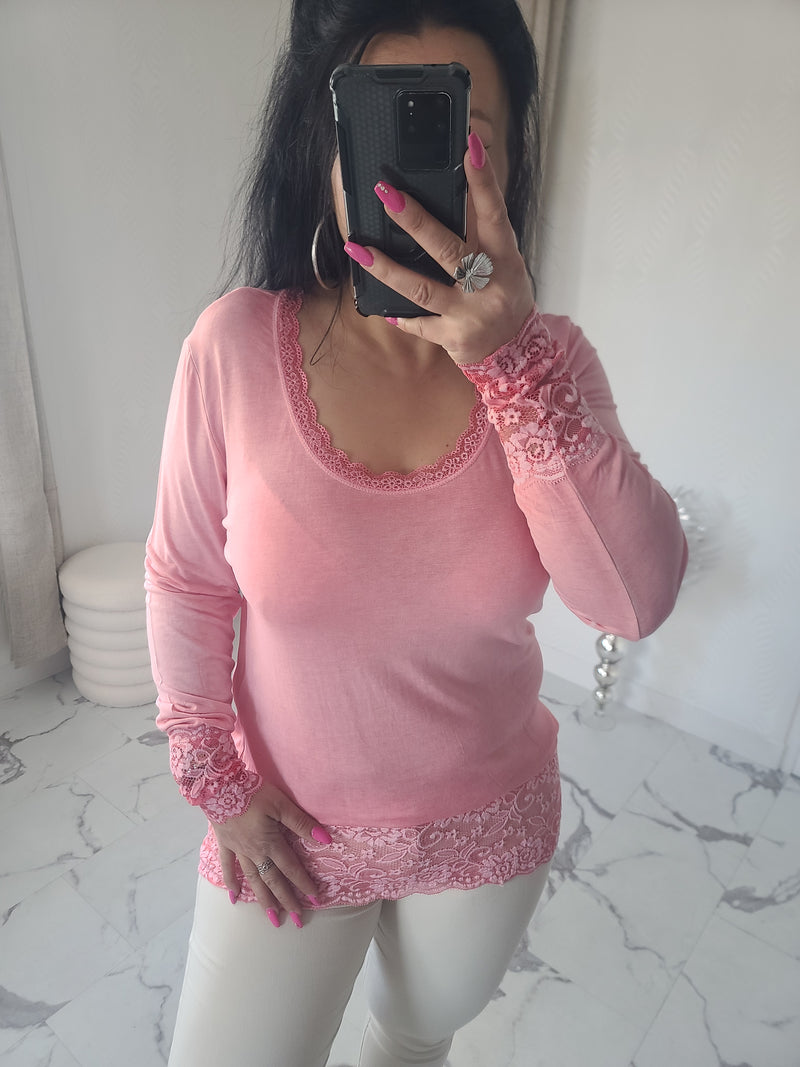 Rouleau dentelle LOAN corail