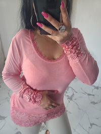 Rouleau dentelle LOAN corail