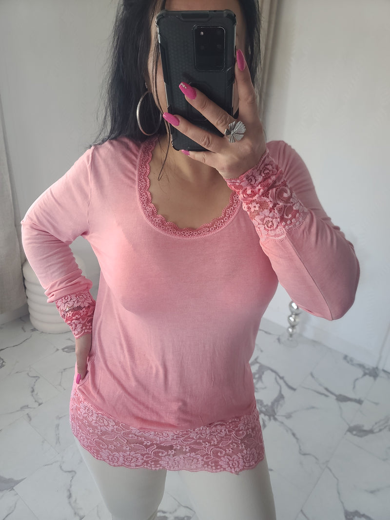 Rouleau dentelle LOAN corail