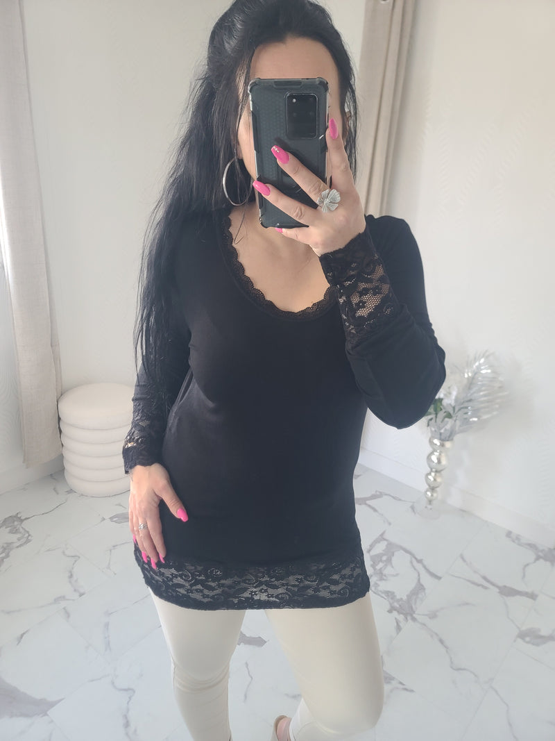 Rouleau dentelle LOAN noir