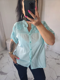 Chemise ELYA vert d'eau