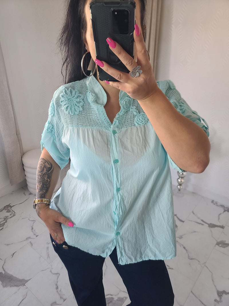 Chemise ELYA vert d'eau