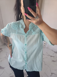Chemise ELYA vert d'eau