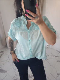 Chemise ELYA vert d'eau