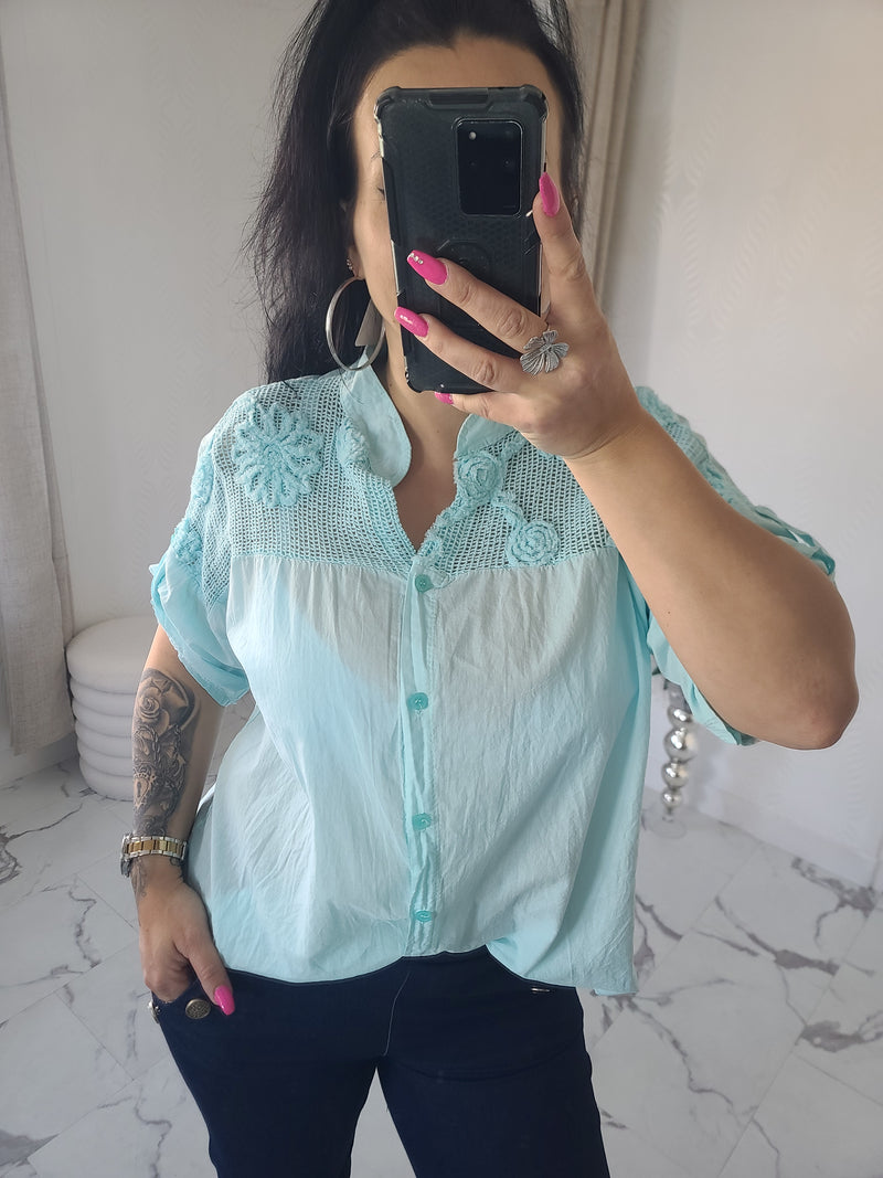 Chemise ELYA vert d'eau