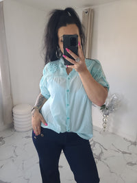 Chemise ELYA vert d'eau