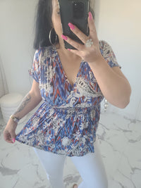 Top taille magique KAÏS bleu