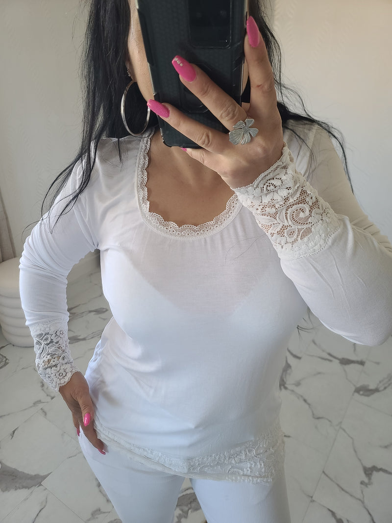 Rouleau dentelle LOAN blanc