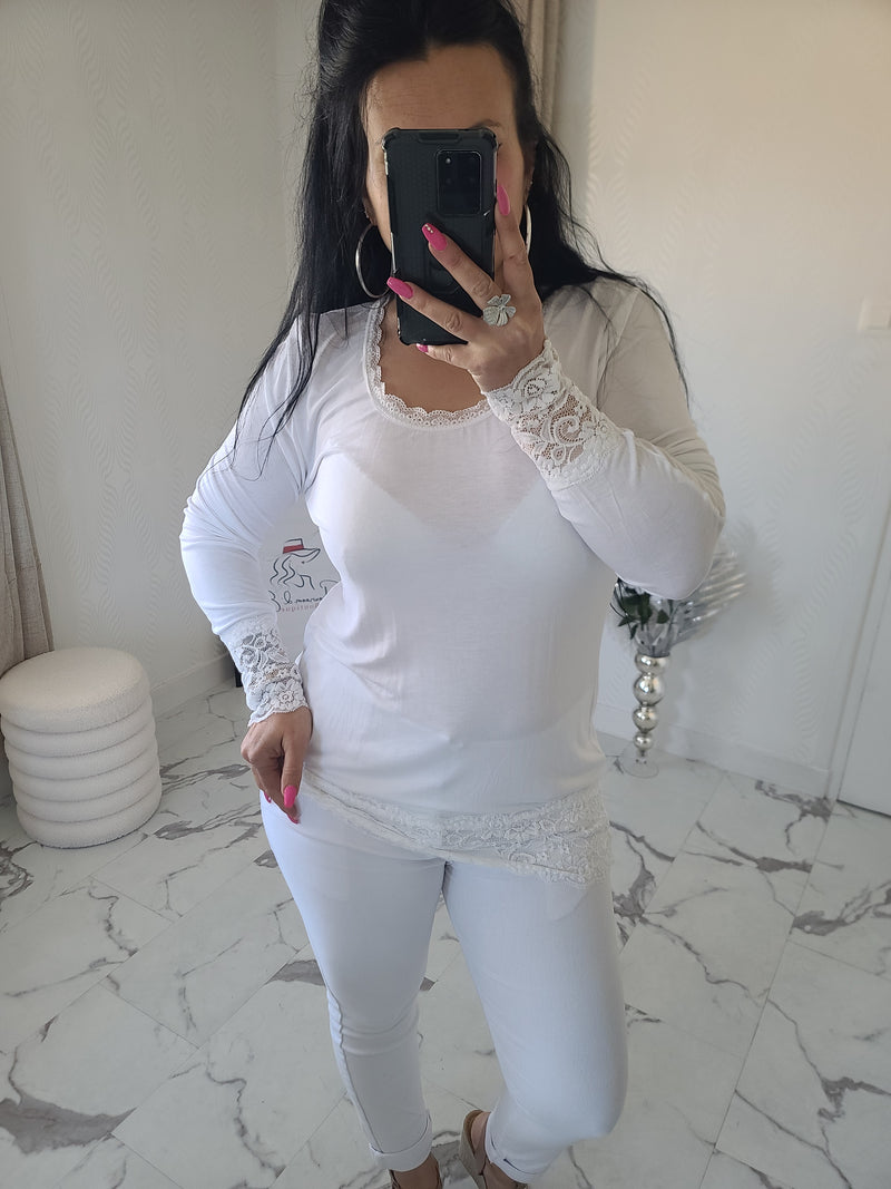 Rouleau dentelle LOAN blanc