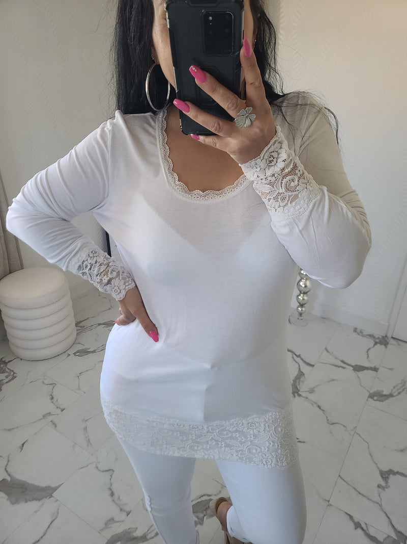 Rouleau dentelle LOAN blanc