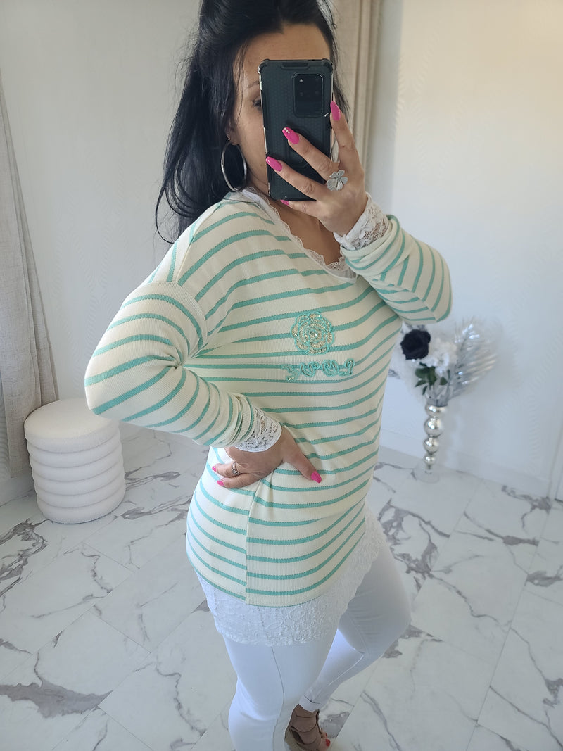 T-shirt ROSA vert d'eau