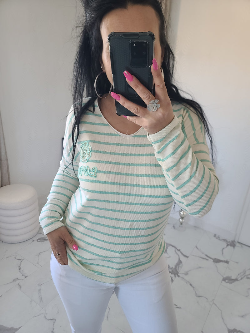 T-shirt ROSA vert d'eau