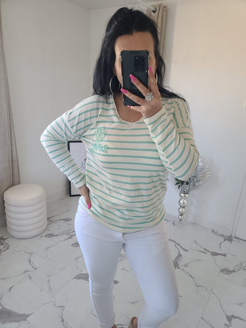 T-shirt ROSA vert d'eau