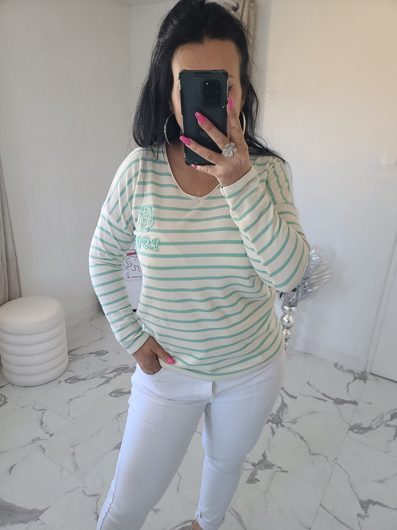 T-shirt ROSA vert d'eau