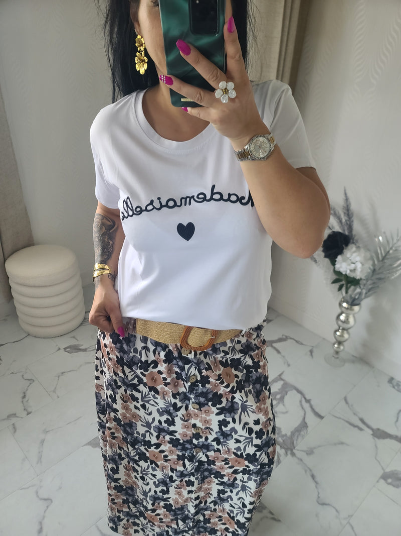 T-shirt MADEMOISELLE noir