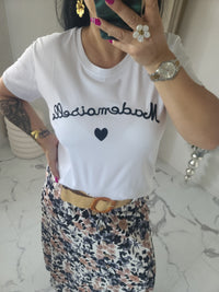 T-shirt MADEMOISELLE noir