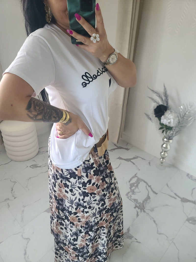 T-shirt MADEMOISELLE noir