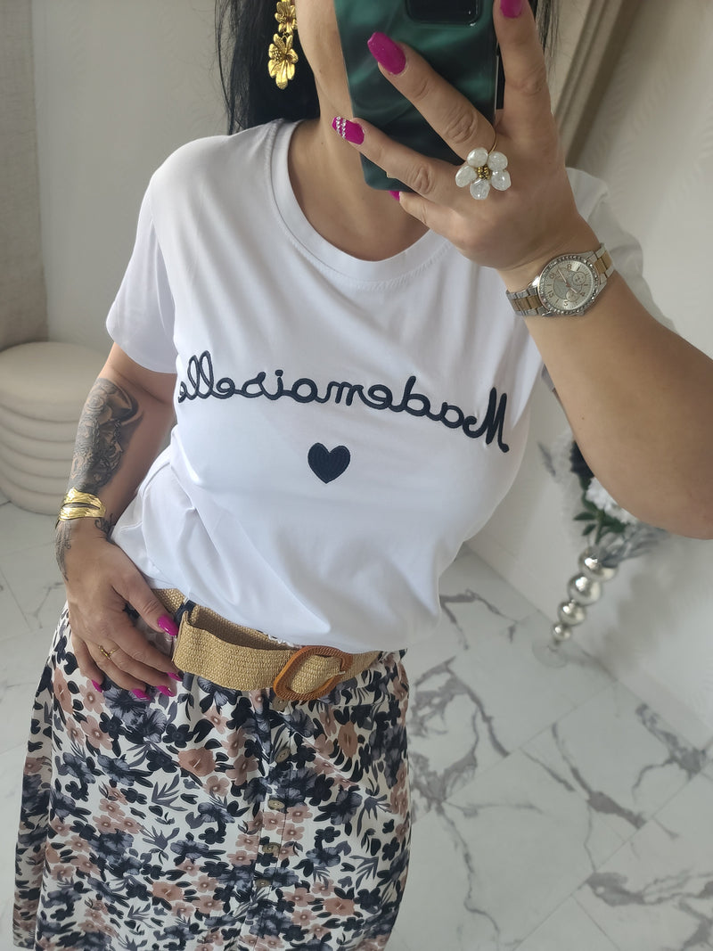 T-shirt MADEMOISELLE noir