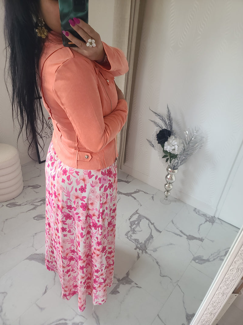 Jupe longue ESMEE rose