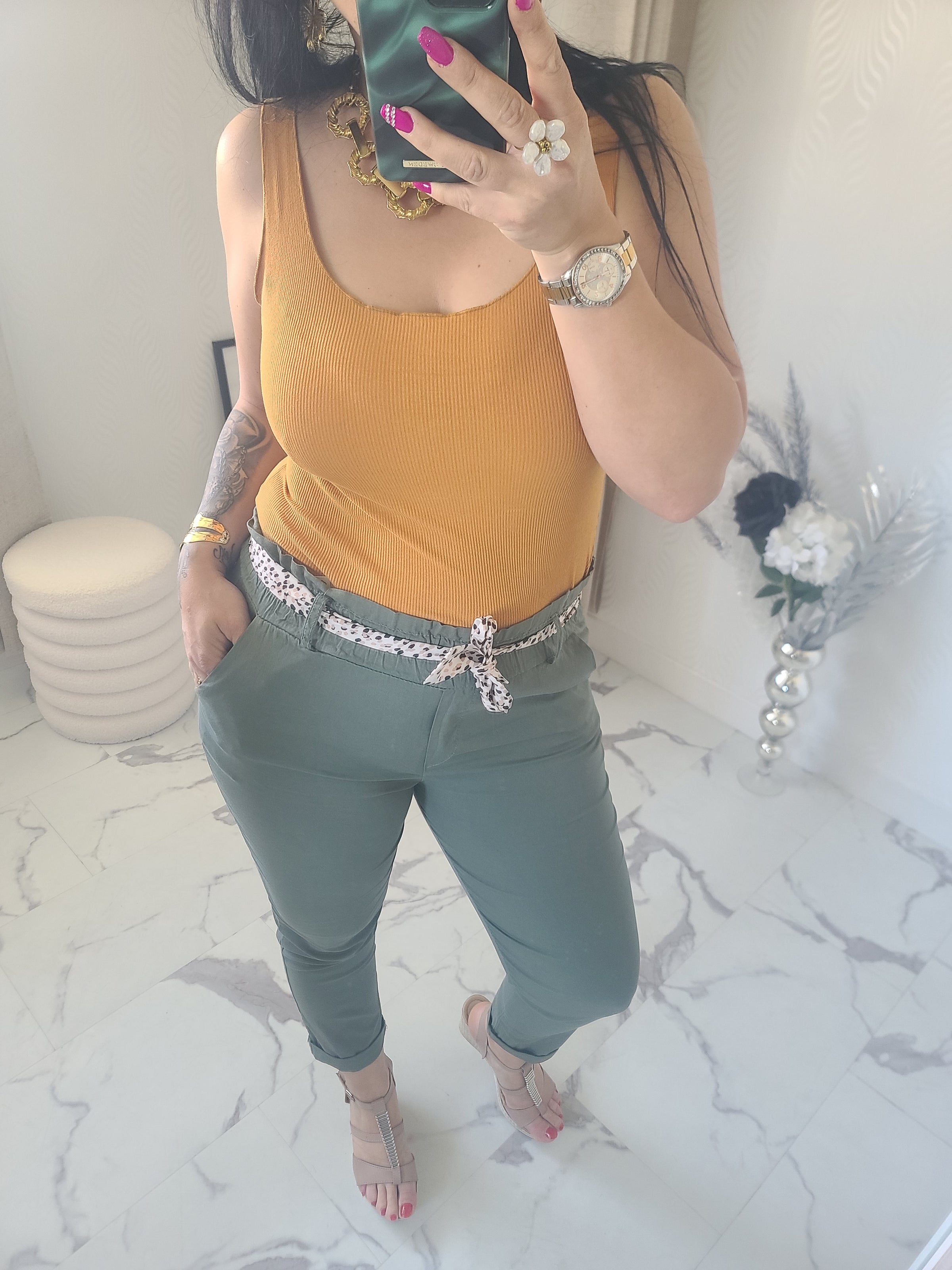 Pantalon CHRISY kaki