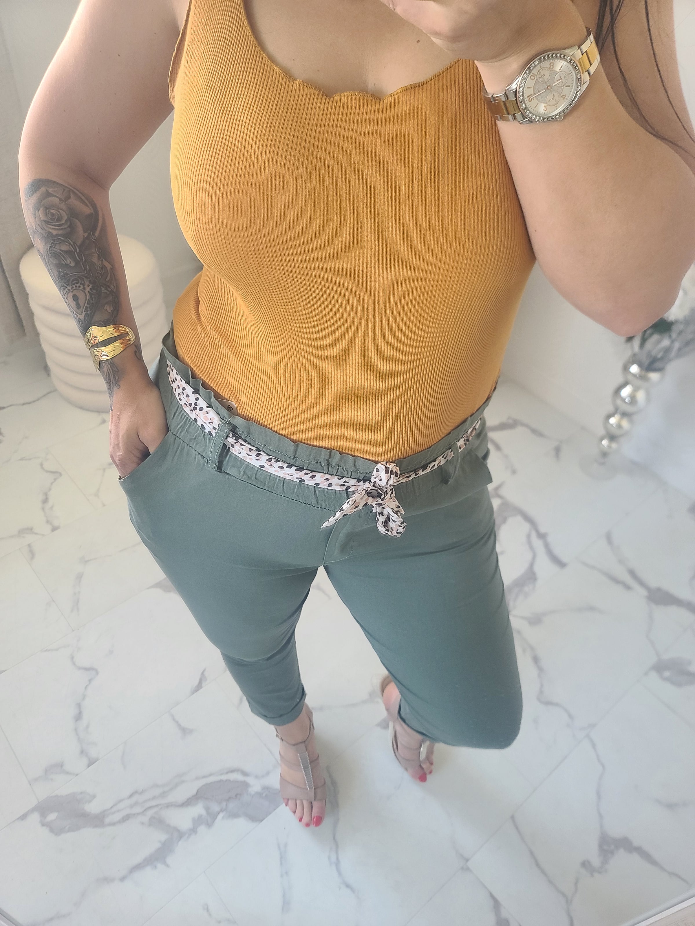 Pantalon CHRISY kaki