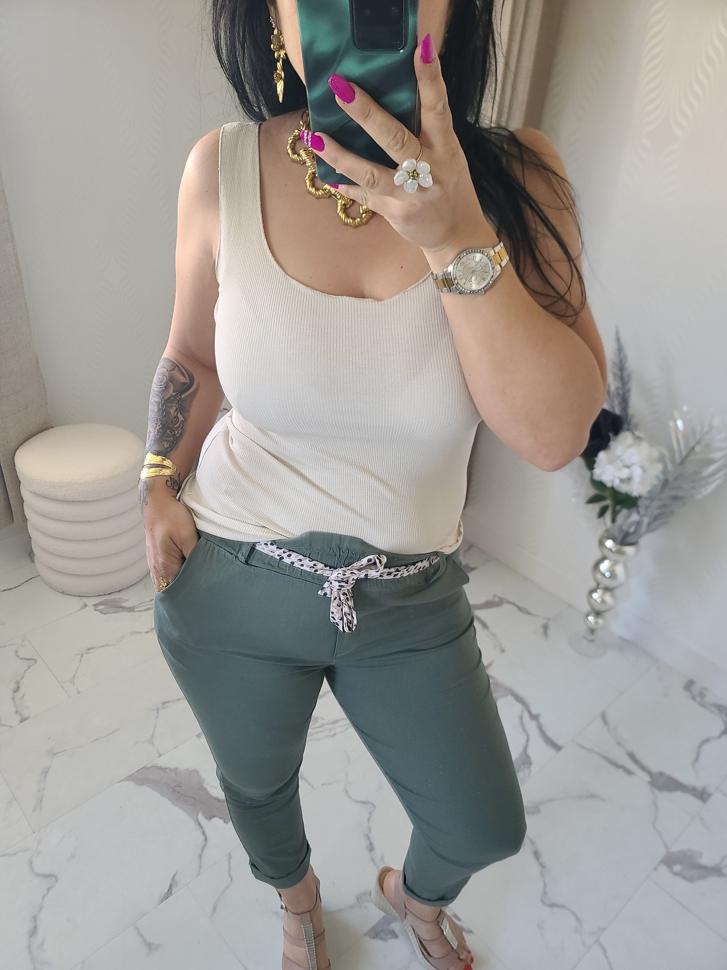 Pantalon CHRISY kaki
