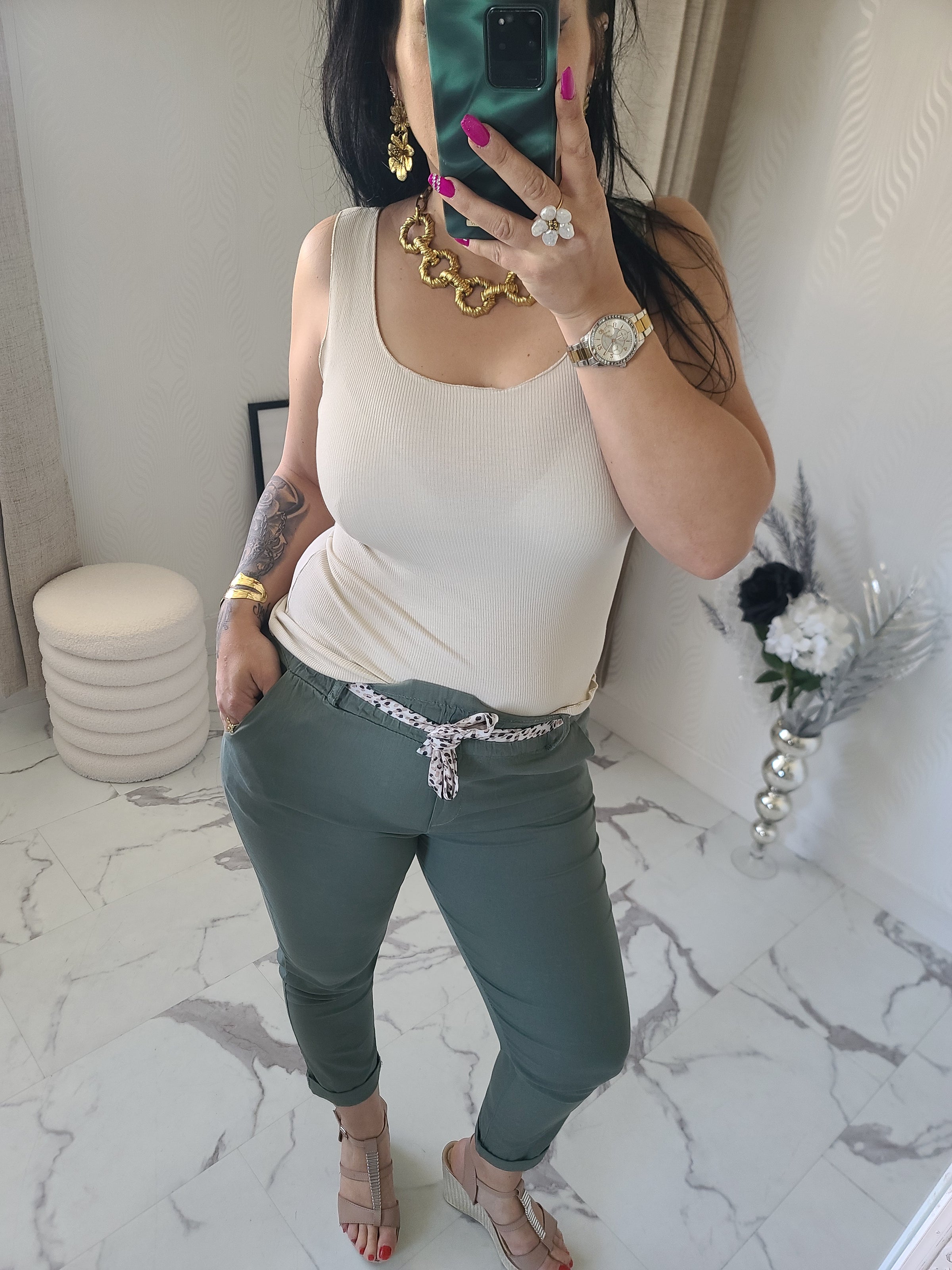 Pantalon CHRISY kaki