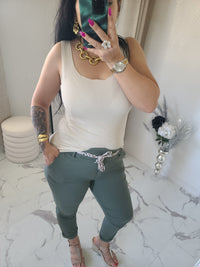 Pantalon CHRISY kaki