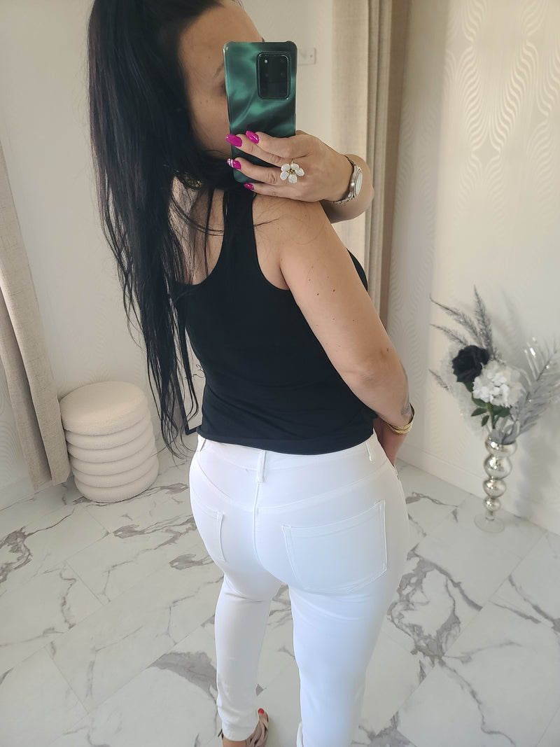 Jeans slim SANDRO blanc