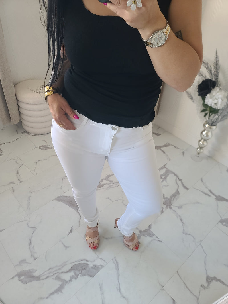 Jeans slim SANDRO blanc