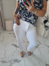 Jeans slim SANDRO blanc